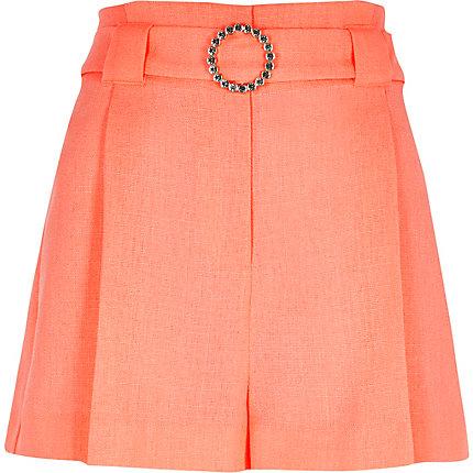 River Island Womens Petite Belted Shorts