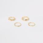 River Island Womens Gold Colour Ring Multipack