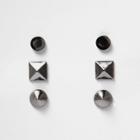 River Island Mensgunmetal Spike Earrings Pack
