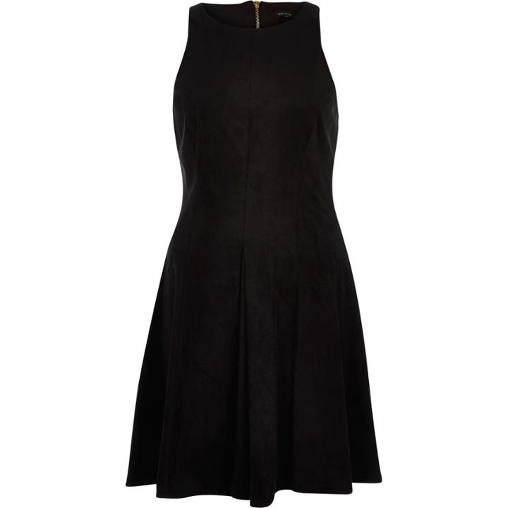 River Island Womens Faux-suede Skater Dress