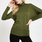 River Island Womens High Neck Batwing Sleeve Top
