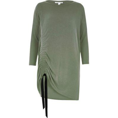 River Island Womens Ruched Drawstring Knit Top