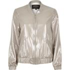 River Island Womens Silver Bomber Jacket