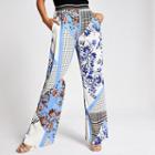 River Island Womens Print Elasticated Waist Wide Leg Pant