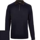 River Island Mens Zip-up Polo Neck Sweater