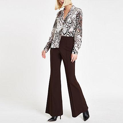 River Island Womens Snake Print Button-up Shirt