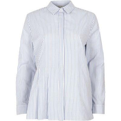 River Island Womens Stripe Print Pleated Shirt