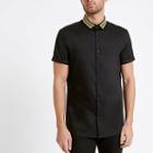 River Island Mens Gold Embroidered Collar Shirt