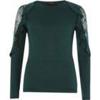 River Island Womens Frill Lace Sleeve Top