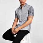 River Island Mens Stripe Slim Fit Poplin Shirt