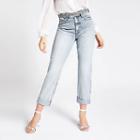 River Island Womens Belted Mom Jeans