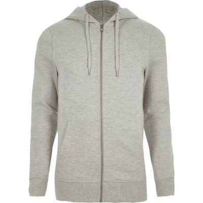 River Island Mens Muscle Fit Zip-up Hoodie