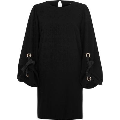 River Island Womens Balloon Tie Sleeve Swing Dress