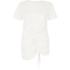River Island Womens White Ruched Drawstring T-shirt