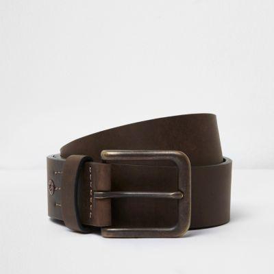 River Island Mens Square Buckle Jeans Belt