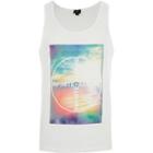 River Island Mens White 'infinite' Beach Print Vest