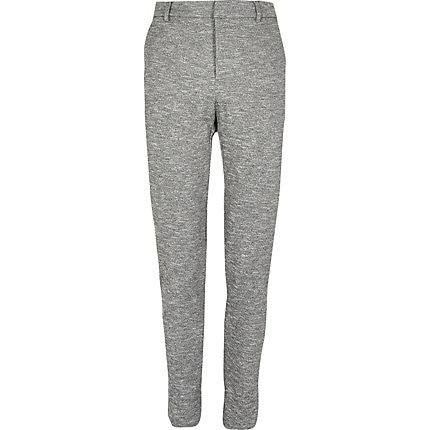 River Island Mens Textured Skinny Fit Smart Trousers
