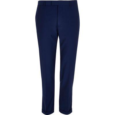 River Island Mens Bright Slim Cropped Pants