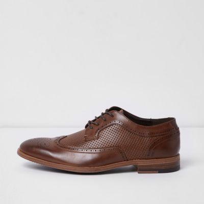 River Island Mens Perforated Detail Brogues