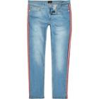 River Island Mens Sid Tape Side Skinny Stretch Jeans