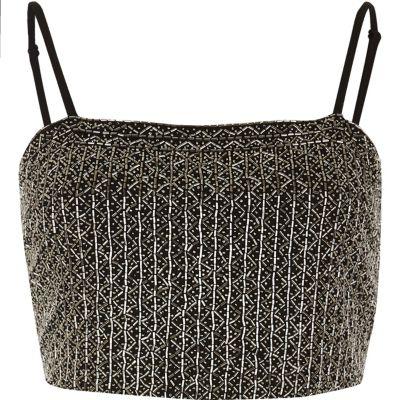 River Island Womens Embellished Cami Crop Top