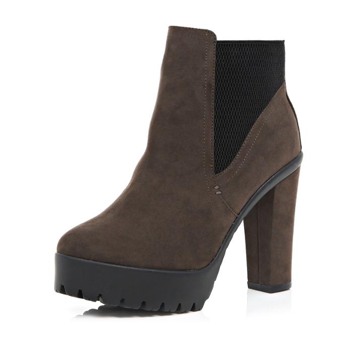 River Island Womens Cleated Stretch Chelsea Ankle Boots