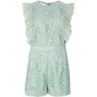 River Island Womens Lace Frill Sleeveless Playsuit