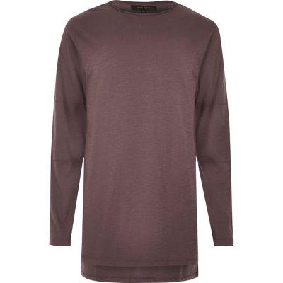 River Island Mens Longline Long Sleeve T-shirt
