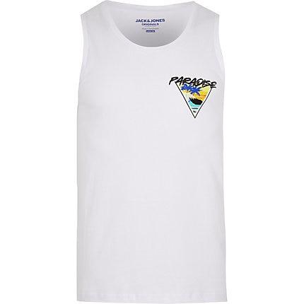Mens Jack And Jones Whitek Top