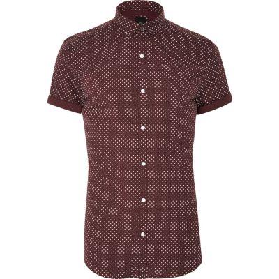 River Island Mens Big And Tall Polka Dot Shirt