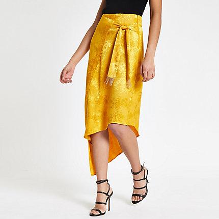 River Island Womens Snake Jacquard Midi Skirt