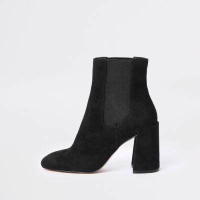 River Island Womens Square Toe Block Heel Boots