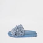 River Island Womens Shearling Fur Sliders