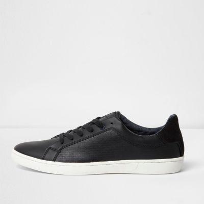 River Island Mens Perforated Lace-up Trainers