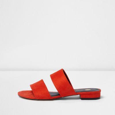 River Island Womens Two Strap Mules