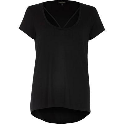 River Island Womens Strappy Neck T-shirt
