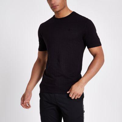 River Island Mens Waffle Textured T-shirt