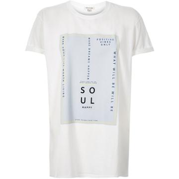 River Island Womens White Soul Slogan Print Oversized T-shirt