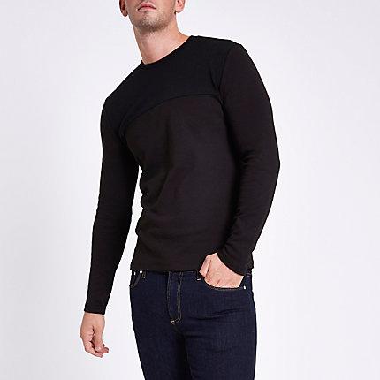 River Island Mens Slim Fit Textured Crew Neck Sweater