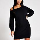 River Island Womens Petite Buckle Strap Sweatshirt Dress