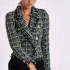 River Island Womens Tweed Double-breasted Jacket