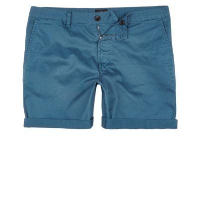 River Island Mens Bright Turn-up Hem Slim Fit Chino Shorts