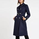 River Island Womens Double Breasted Belted Trench Coat