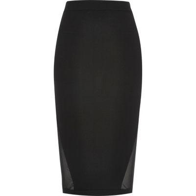 River Island Womens Sheer Panel Pencil Skirt
