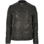 River Island Mens Superdry Leather Jacket