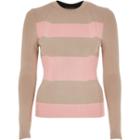 River Island Womens And Pink Stripe Knitted Fitted Top