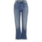 River Island Womens Distressed Cropped Flared Jeans