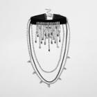 River Island Womens Diamante Drape Choker Necklace