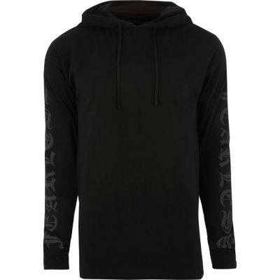 River Island Mens Sleeve Print Hoodie