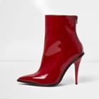 River Island Womens Patent Stiletto Heel Ankle Boots